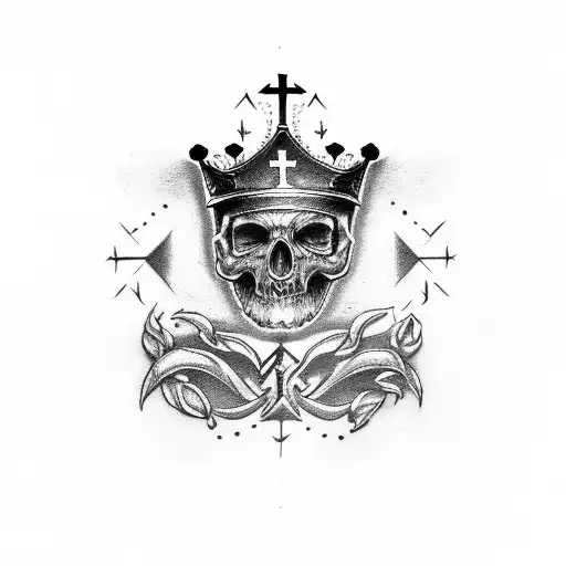 Cross Bloody Crown Father King Family