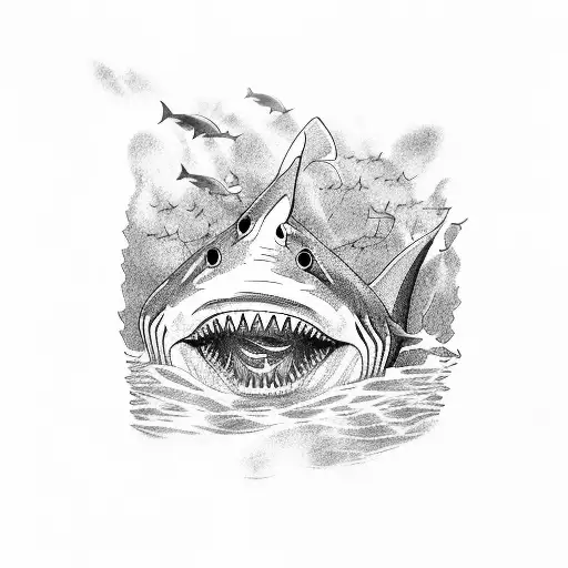 A Shark Swimming Through A Sea Of Musical Notes