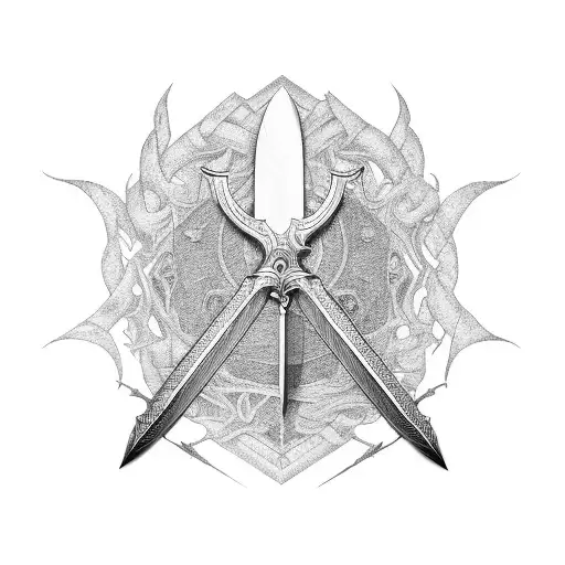 Anduril Sword From Lord Of The Rings Surrounded By The One Ring Inscription