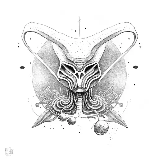 Black And White Cartoon Alien