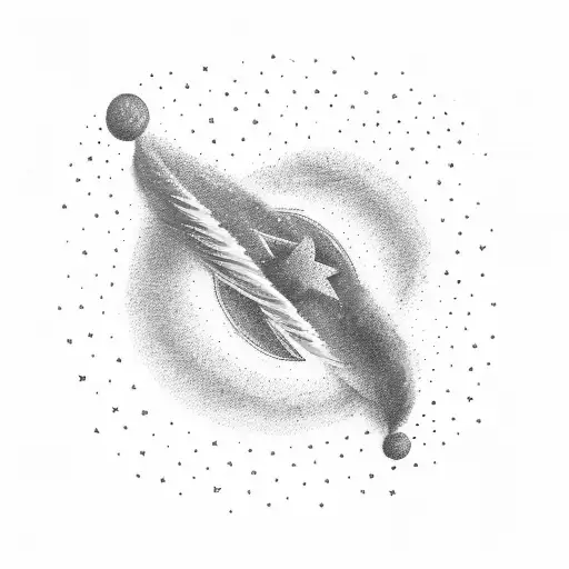 A Shooting Star Leaving A Trail Of Rainbow Colors Behind It