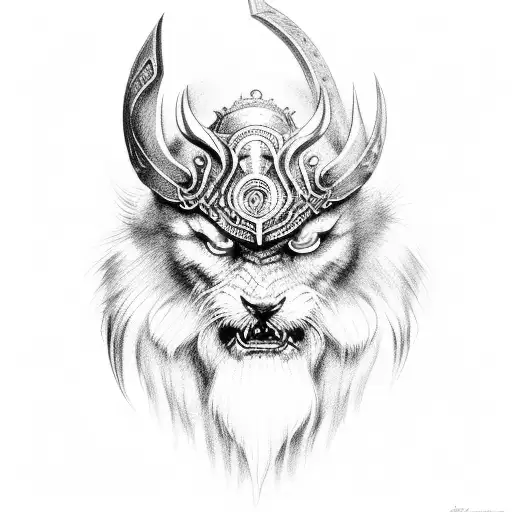 Odin With Blue Flame On Eyes