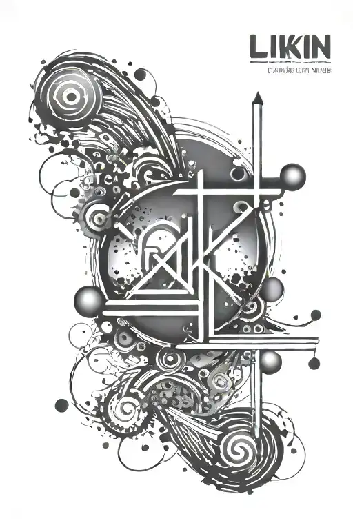 An Abstract Design Incorporating Linkin Parklogo And Music Waves