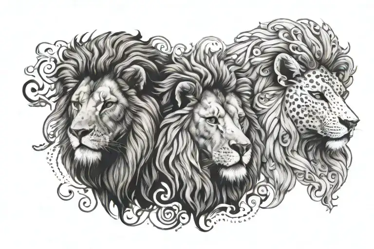 Lion And Lamb Looking