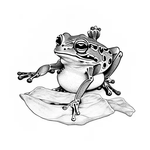 A Behind Look Of A Ninja Frog Climbing