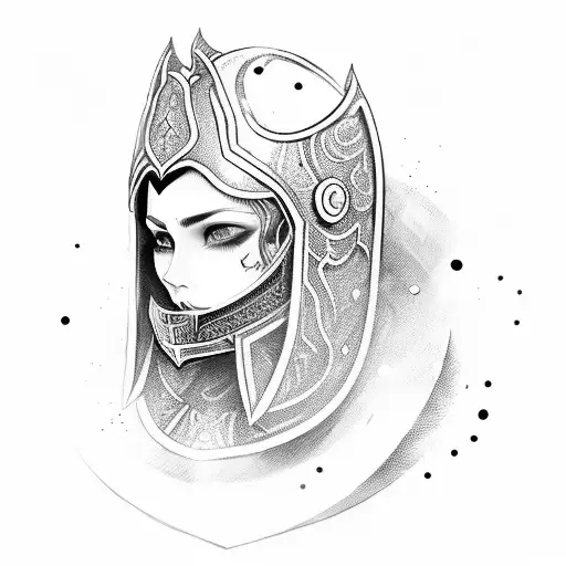 Sword With Warrior Helment