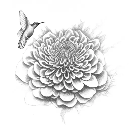 Chrysanthemum Rose Flowers Hummingbird Purple Heartbeat Shopping