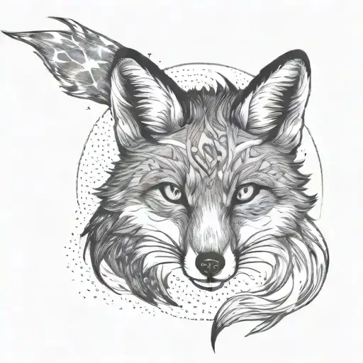 Whole Fox With Lightning Surrounding It