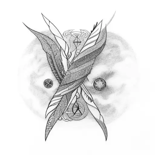 Infinite Symbol With Feather And Born To Fly