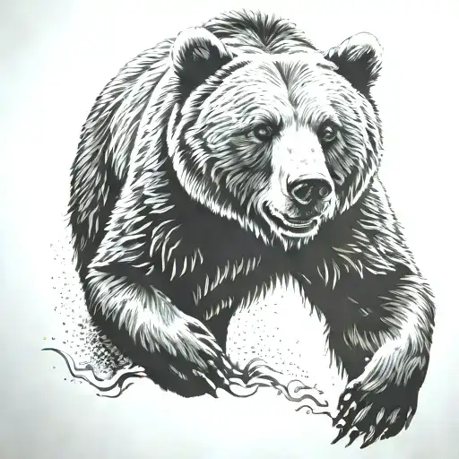 Grizzly Bear Running