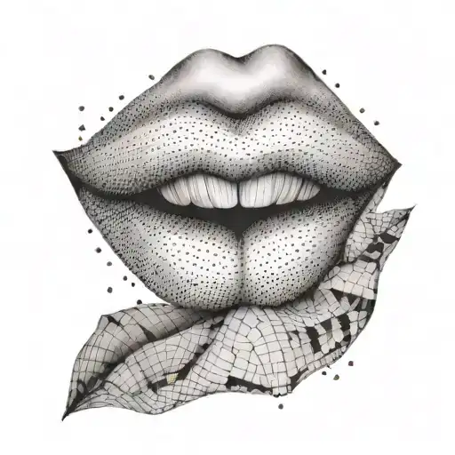 Lips Blowing A Kiss Made Of Book Pages