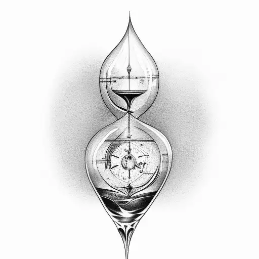 A Delicate Hourglass Symbolizing Patience And The Passage Of Time