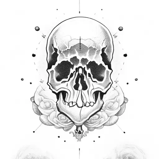Skull With Thunder Cloud