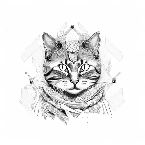 Polydactyl Cat Print