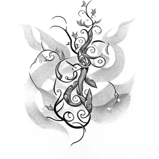 A Tattoo Of A Vine Creating The Constellation Of Hercules