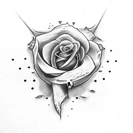 Litle Rose With Skull