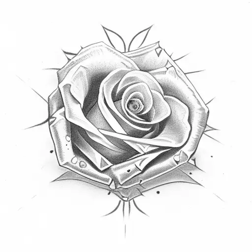 Litle Rose With Skull