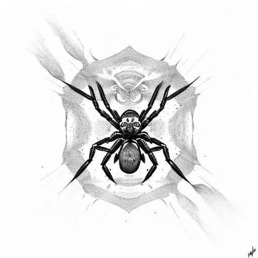 Nun-headed Spider With Red Eyes