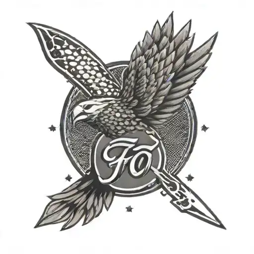 Foo Fighters Logo With Hawk