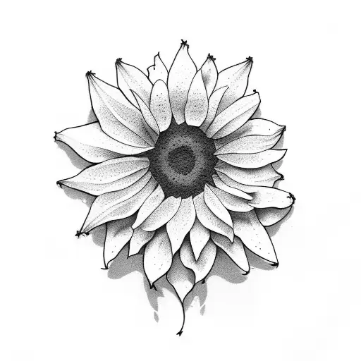 Robin With A Sunflower In His Chest