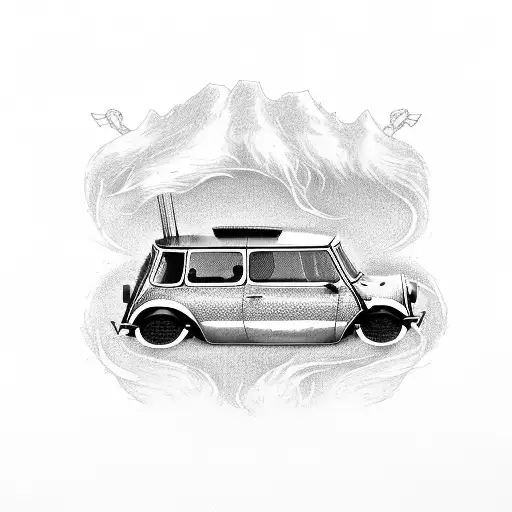 Mini Cooper Car Realistic Color