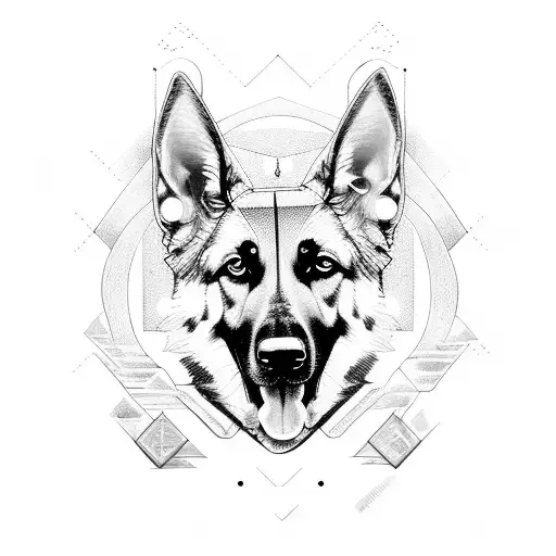 German Shepherd In Electric