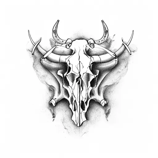 Forearm Sleeve Bull Skull Nature