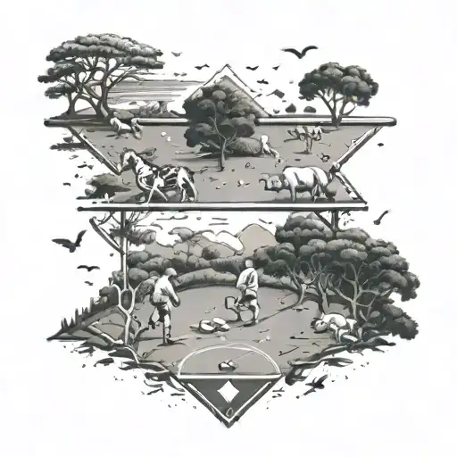 A Rugby Field With Animals Playing Different Positions