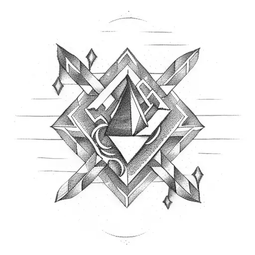 Valknut With Forest Background
