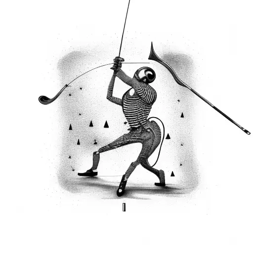 A Hip Hop Artist With A Bow And Arrow Shooting Musical Notes Into The Sky