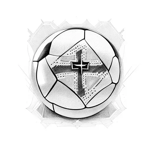Soccer And Jesus Cross