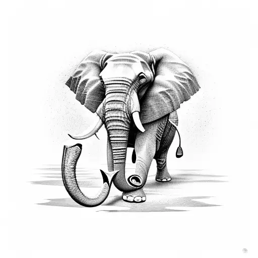 An Elephant Conductor Leading A Symphony Orchestra With A Computer Coding Background