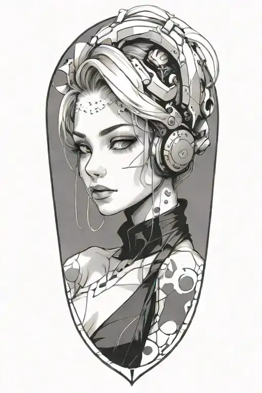 Beautifull Girl Anime Character Cyberpunk