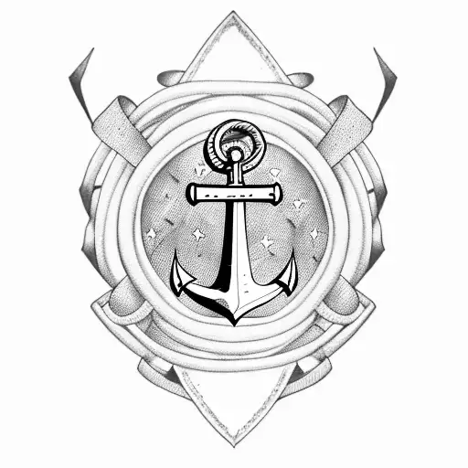 Anchor With A Ribbon That Says Papa