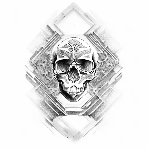 Skull And Car Dashboard