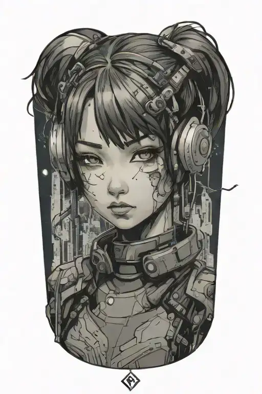 Cyberpunk Young Girl Anime