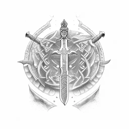 A Sword With Ancient Writings