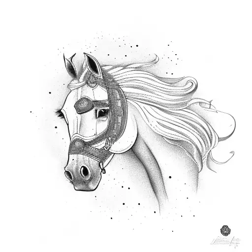 Indian Planting A Speer On A Horse