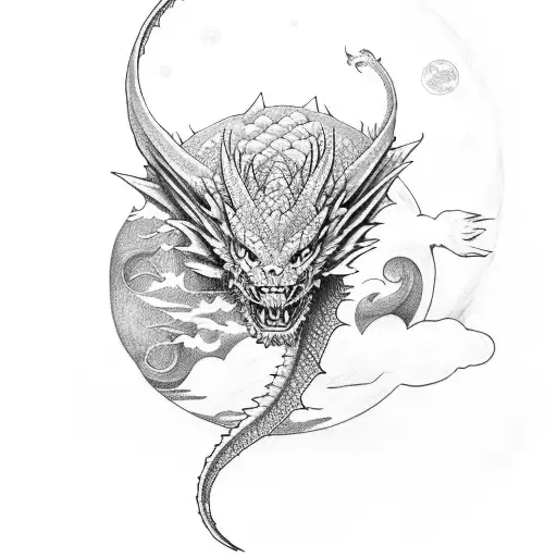 Dragon Et Lune