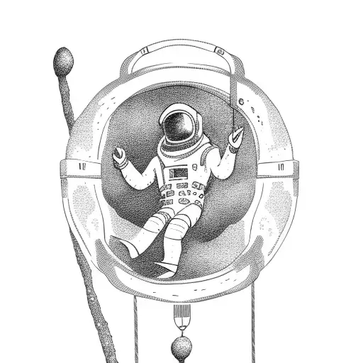 Astronaut In A Swing On The Mood