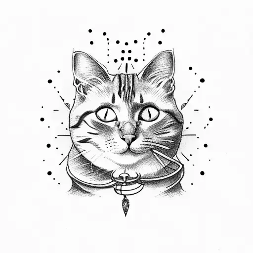 A Cat Eating A Bretzel