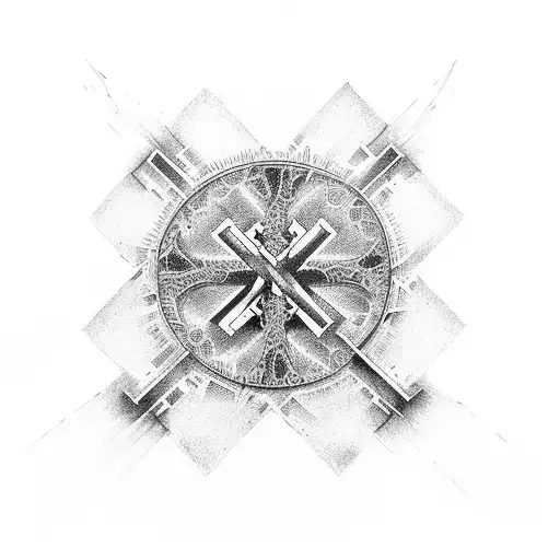 Broken Cross Forming Into A Big Strong Cross