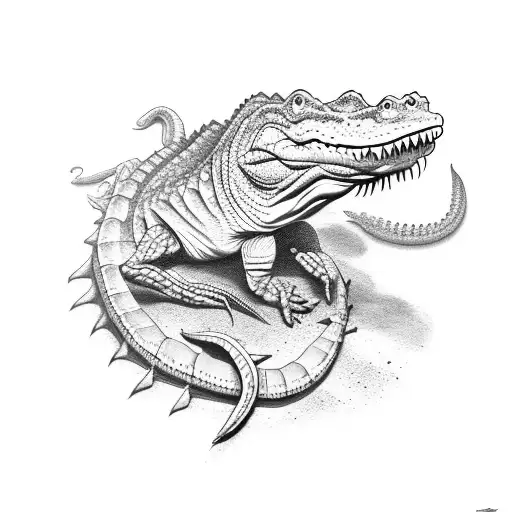 Crocodile With Scorpion Tail