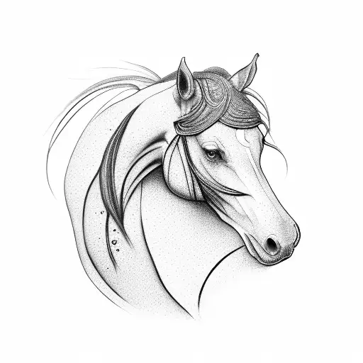 Horse Mare With Baby Horse