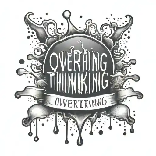Overthinking Written In Blood Dripping