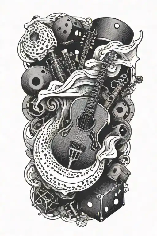 Combine D&d Dice With Musical Instruments In A Playful And Unexpected Way