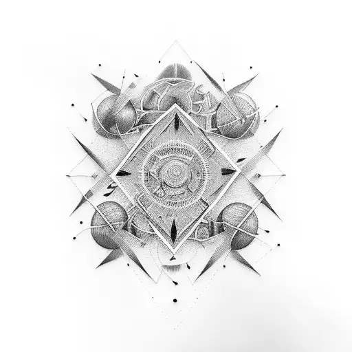 Red And Black Geomentric