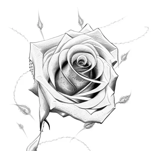 Rose With Barbed Wires