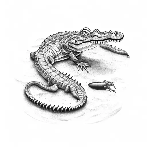 Crocodile With Scorpion Tail