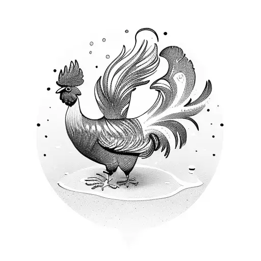 A Rooster Reading A Book In A Snowy New York Park